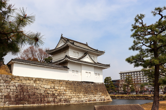 White corner turret of Nijo Castle, Kyoto