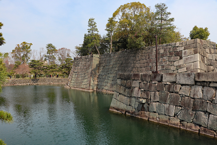 Inner moat and stone wall of Nijo Castle, Kyoto