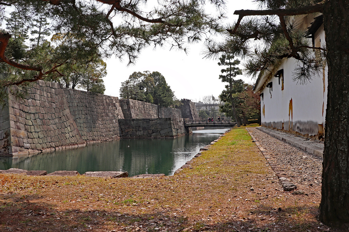 Inner moat and stone wall of Nijo Castle, Kyoto