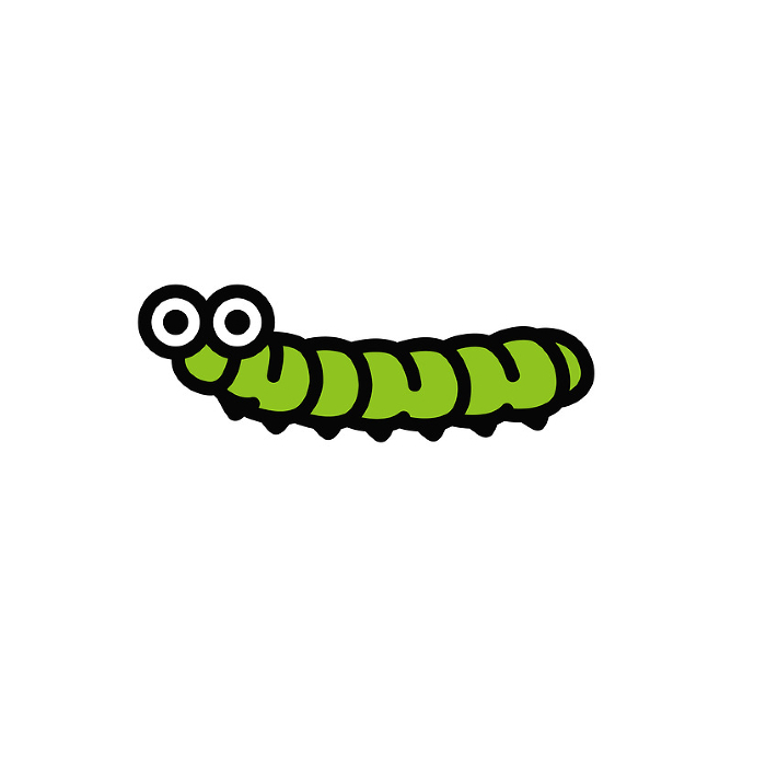 hornworm (caterpillar of a hawk moth)