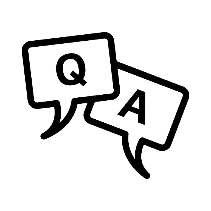 Simple Q&A callout icon. Vector.