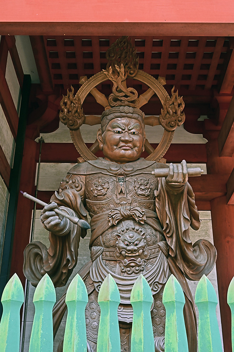Koyasan Kongobuji Temple Chumon Hiromokuten Ito gun Wakayama Pref. Kongobuji s central gate, statue of Hiromokuten