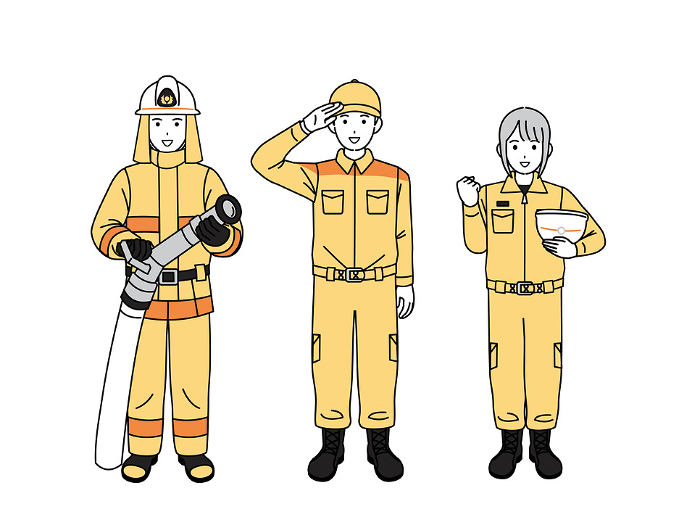 Clip art of fireman, fire brigade
