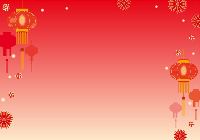 Clip art background of oriental red lantern