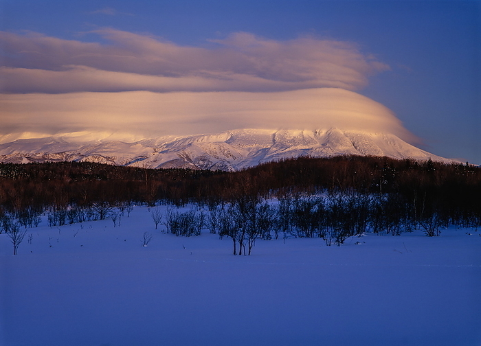 lingering clouds of mythology Shiretoko mountain range, Shari cho, Hokkaido, from the photo collection  Amechi  Heaven and Earth 