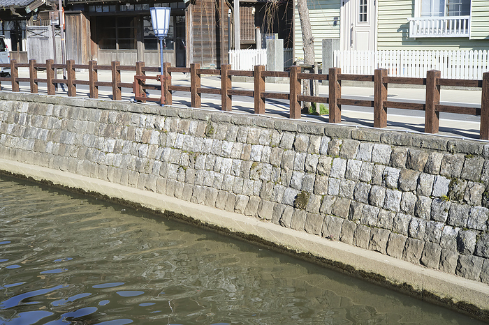 Photographed in 2024 Sawara Ono River Revetment using stone February 2024 Katori City, Chiba Prefecture