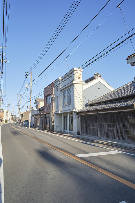 Photo taken in 2024 Suigo Sawara Townscape with old buildings Signboard architecture February 2024 Katori City, Chiba Prefecture