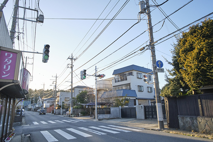 Photo taken in 2024 Suigo Sawara Vertical traffic light February 2024 Katori City, Chiba Prefecture