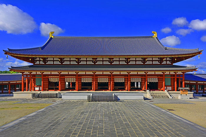 Yakushiji Temple Main Auditorium, Nara City, Nara Prefecture World Heritage Site Yakushi ji Temple, a majestic large lecture hall