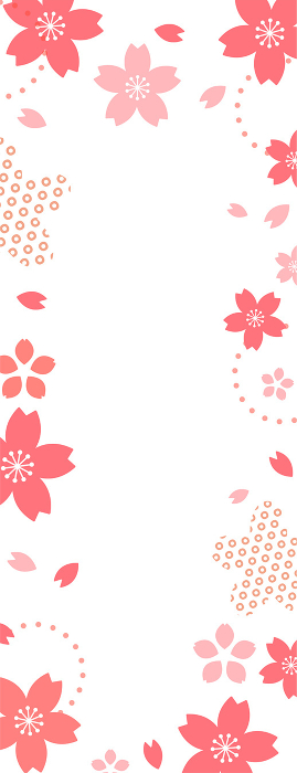 Spring background design with beautiful cherry blossom illustration