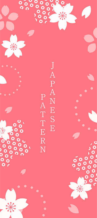 Spring background design with beautiful cherry blossom illustration