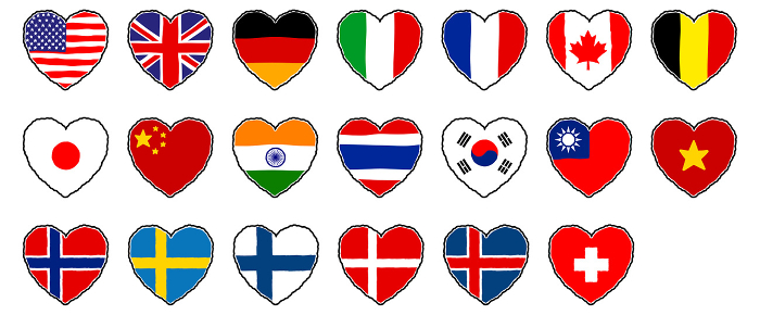 Heart last set of flags