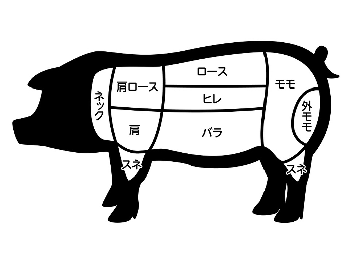Clip art of pig part