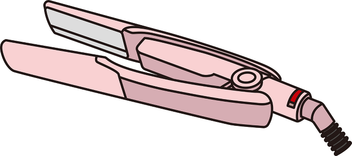 Clip art of pink hair iron