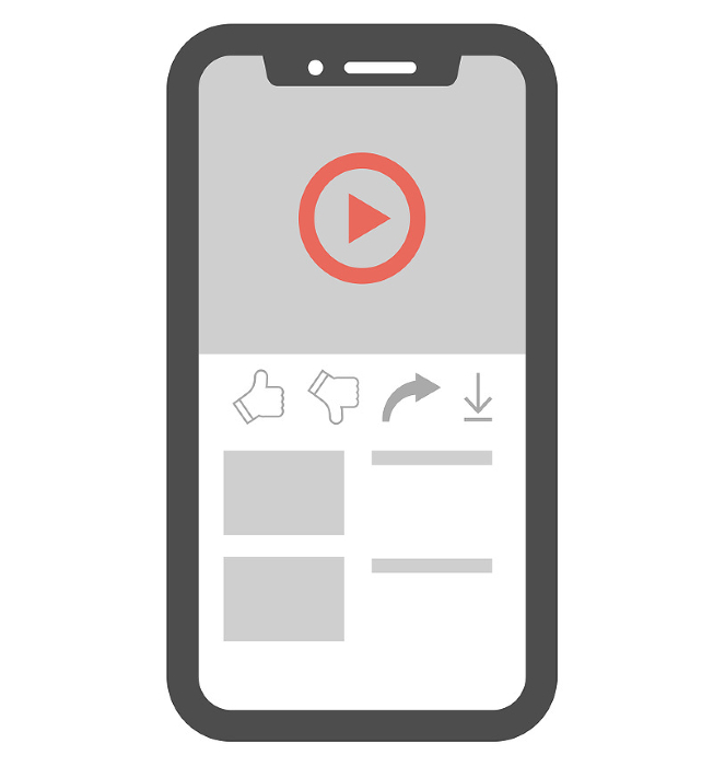 Illustration of an image of a smartphone video submission application