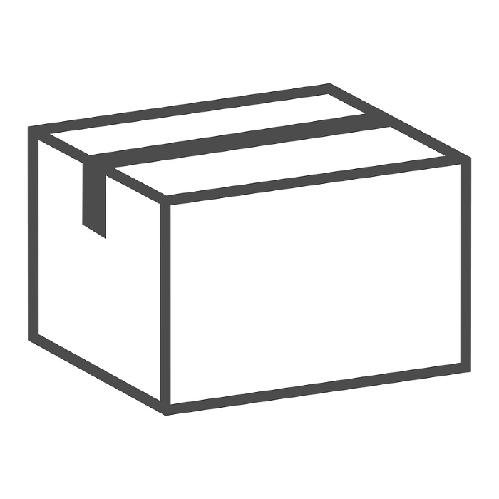 Vector icon illustration of a simple cardboard line drawing