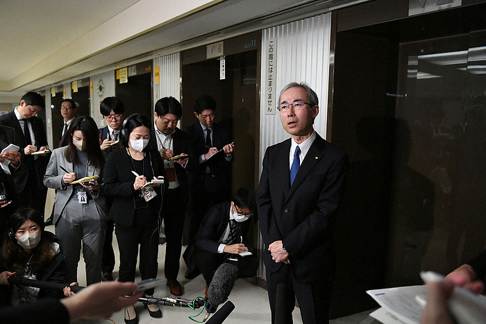 The company s president, Koichi Ito, answers questions from reporters after receiving a corrective action order from the Ministry of Land, Infrastructure, Transport and Tourism. Toyota Industries Corporation President Koichi Ito  center  answers questions from reporters after receiving a corrective order from the Ministry of Land, Infrastructure, Transport and Tourism regarding the engine certification fraud issue by Toyota Industries Corporation.