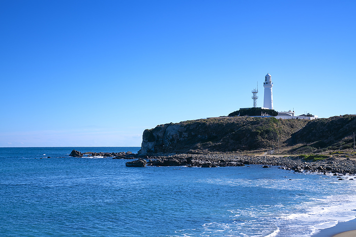 Chiba Prefecture Inubosaki Lighthouse under a blue sky