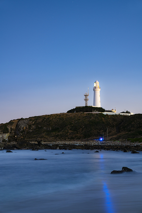 Night View of Inubozaki Lighthouse, Chiba Prefecture