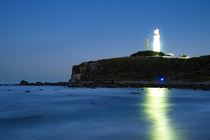 Night View of Inubozaki Lighthouse, Chiba Prefecture