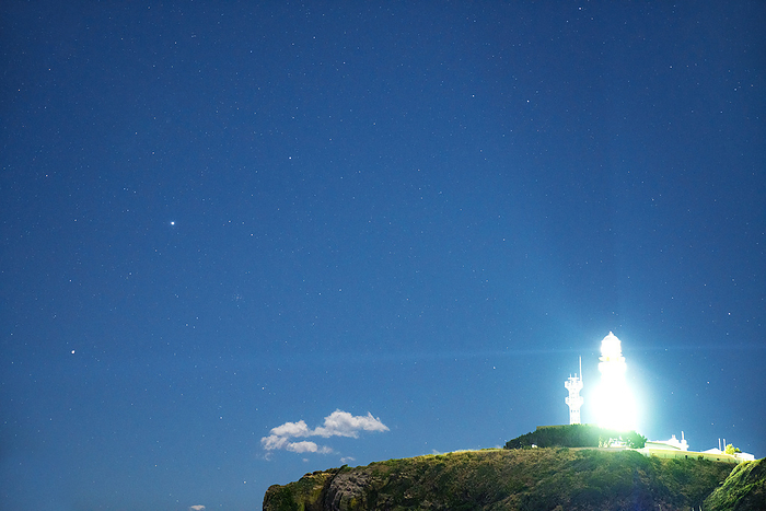 Inubozaki Lighthouse and Starry Sky, Chiba Prefecture