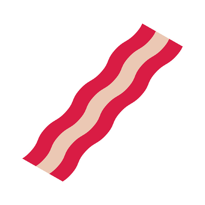 Icon of bacon. Vector.