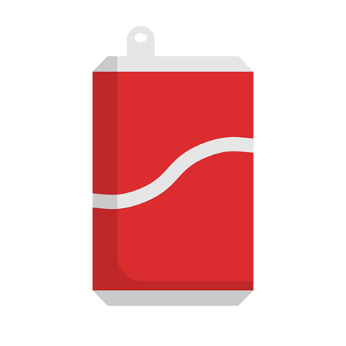 Red can drink icon. Vector.