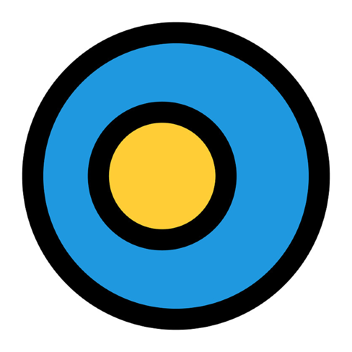 Round Palau flag icon. Vector.