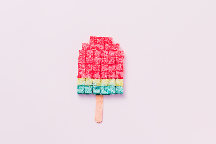 Watermelon sugar ice cream. Creative summer sweet concept., Paris, Île-de-France, France, by Cavan Images / Galigrafiya