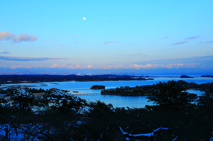 Matsushima in Winter from Saigyo Back Pine Park, Miyagi Prefecture