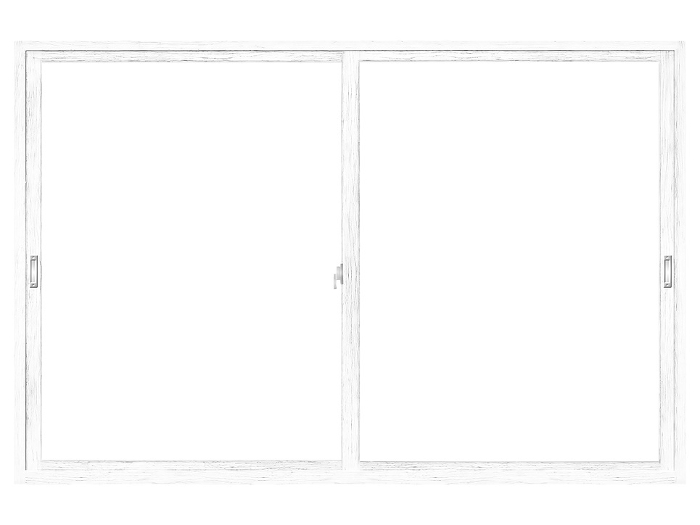 Wooden white window frame A