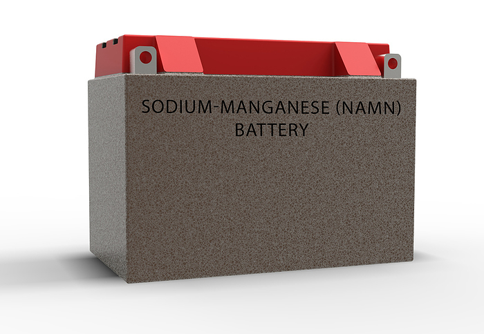 Sodium manganese battery Sodium manganese  NaMn  battery. NaMn batteries are a type of rechargeable battery used in renewable energy storage systems. They are low cost, have a high energy density, and are environmentally friendly., by Wladimir Bulgar SCIENCE PHOTO LIBRARY