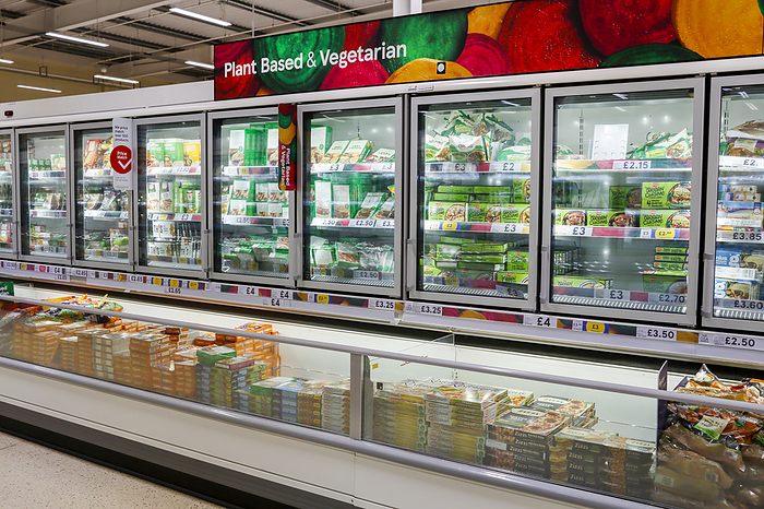 Plant based aisle in supermarket Plant based aisle in supermarket., by VICTOR de SCHWANBERG SCIENCE PHOTO LIBRARY