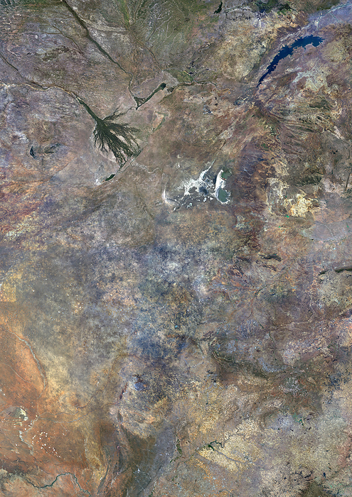 Botswana, satellite image Colour satellite image of Botswana and neighbouring countries., by PLANETOBSERVER SCIENCE PHOTO LIBRARY