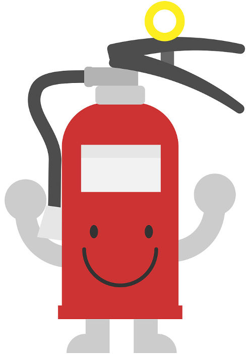 Cute Anthropomorphic Fire Extinguishers Web graphics