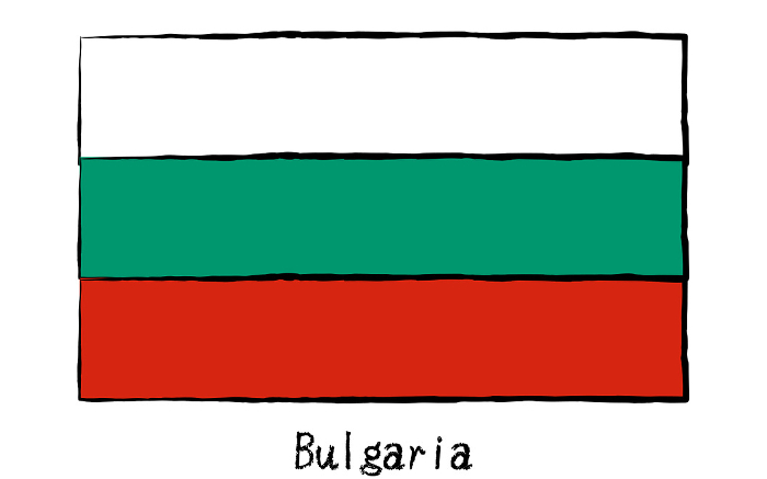 Analog hand-drawn world flag, Bulgaria
