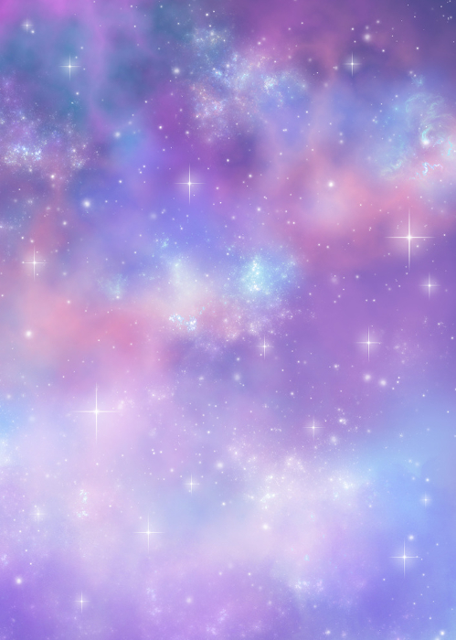 Loose-fitting fairy tale purple starry sky