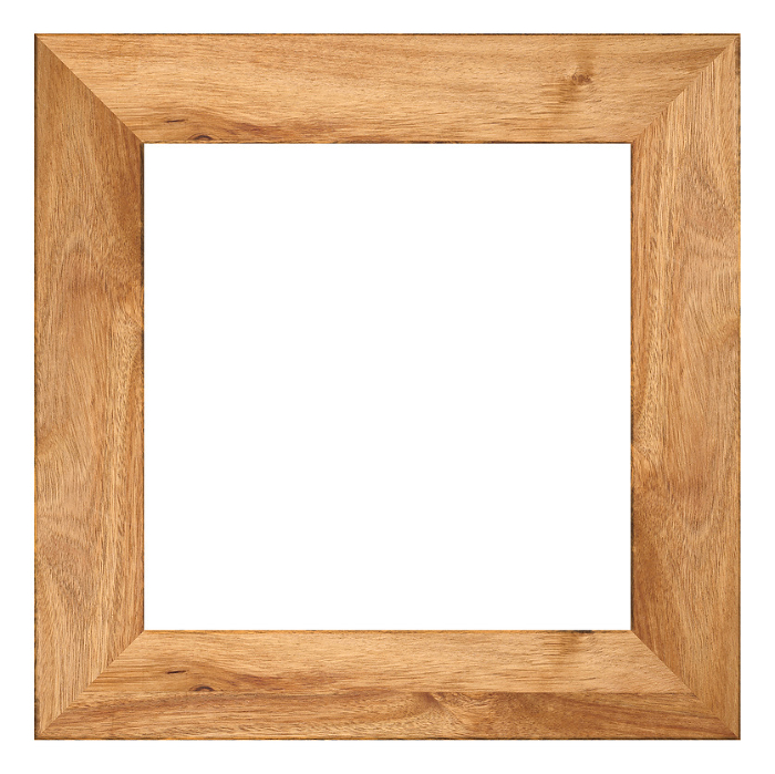Blank square brown wooden frame on isolated background Blank square brown wooden frame on isolated background