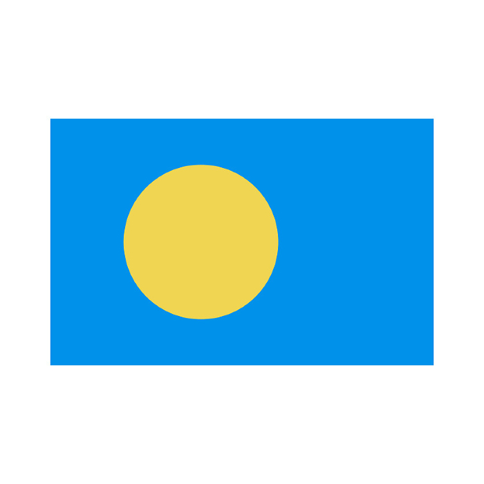 Flag of the Republic of Palau. Vector.