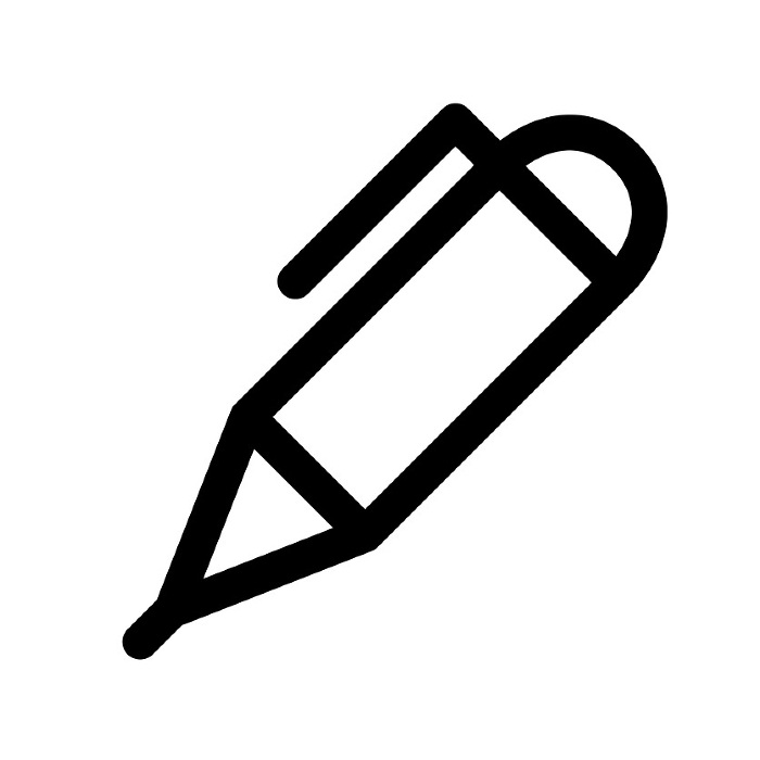 Line style icons representing stationery, pens, and mechanical pencils
