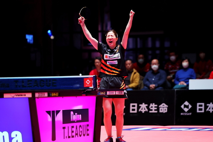 2023 24 T League Yurika Namba  Nagoya , March 3, 2024 March 3, 2024   Table Tennis : 2023 24 Nojima T.LEAGUE between Nippon Life Red Elf   Top Otome Pingpongs Nagoya Match 2 T.LEAGUE between Nippon Life Red Elf   Top Otome Pingpongs Nagoya Match 2  Photo by T.LEAGUE AFLO SPORT 