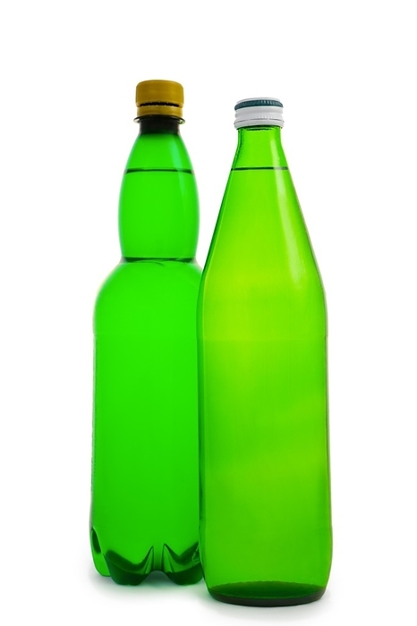 Two green bottle isolated, by Dzmitri Mikhaltsow