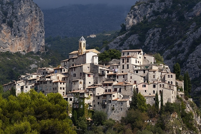 Peillon, mountain village between Monaco and Nice in eastern Provence, village, historical, Alpes Maritimes, southern France, France, Europe, by Franzel Drepper
