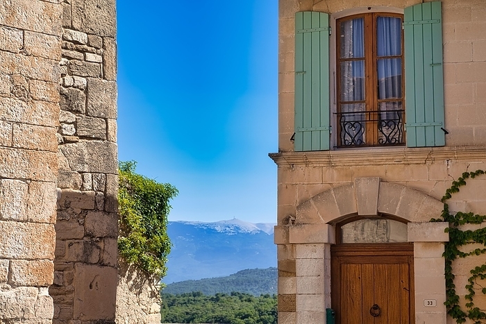 View of Mont Ventoux, Venasque, Luberon, Vaucluse department in the Provence-Alpes-Côte d'Azur region, Provence, France, Europe, by Hartmut Albert