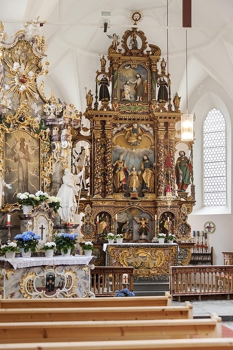 Bichlkirche, altar, Längenfeld, Ötztal, Austria, Europe, by Norbert Achtelik
