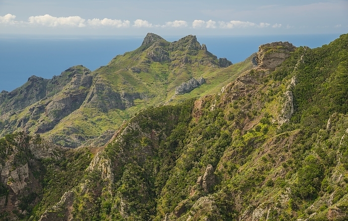 Panorama from Mirador Pico del Inglés, Las, macizo de anaga (Montanas de Anaga), Tenerife, Canary Islands, Spain, Europe, by Walter G. Allgöwer