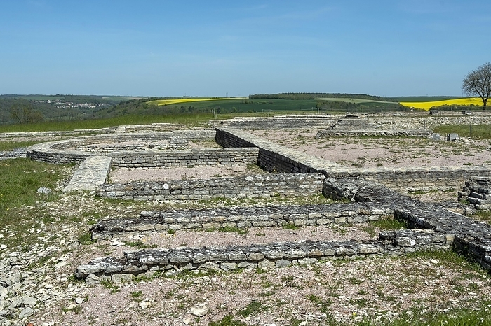 Alise-Sainte-Reine, Alesia, gallo-romains ruins on Mont Auxois archaeological excavations, Cote d'Or, Bourgogne Franche Comte, France, Europe, by Bernard Jaubert