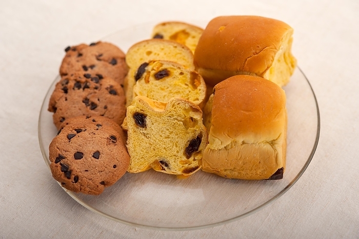 Selection of sweet bread and cookies for breakfast, by keko64