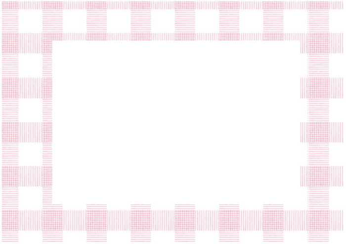Watercolor Pattern Frame Pink Check