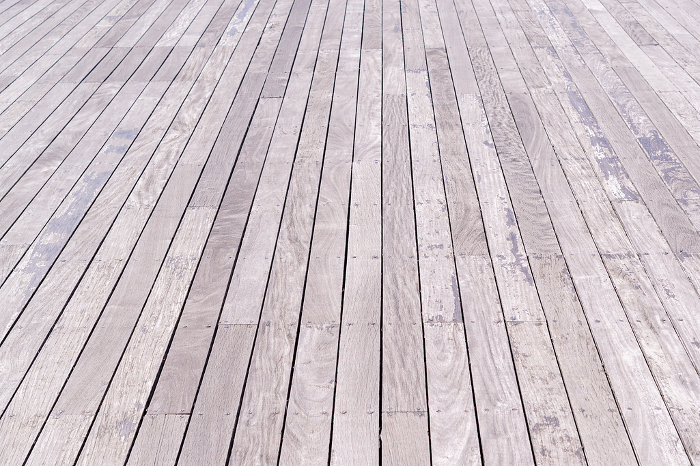 Geometric patterns created by wood decking